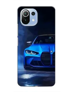 Чехол для Xiaomi Mi 11 Lite с картинкой «Голубая BMW M4»