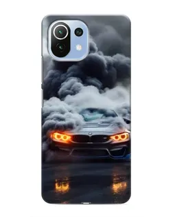 Чехол для Xiaomi Mi 11 Lite с картинкой «BMW в дыму»
