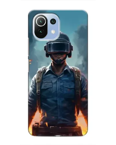 Чехол для Xiaomi Mi 11 Lite с картинкой «PUBG — реалистичный герой»