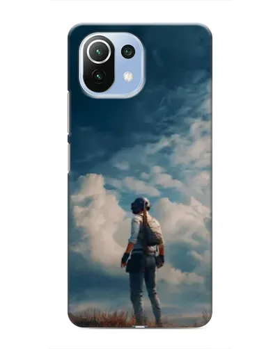 Чехол для Xiaomi Mi 11 Lite с картинкой «Герой PUBG на скале»
