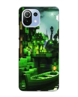 Чехол для Xiaomi Mi 11 Lite с картинкой «Minecraft лесной пейзаж»