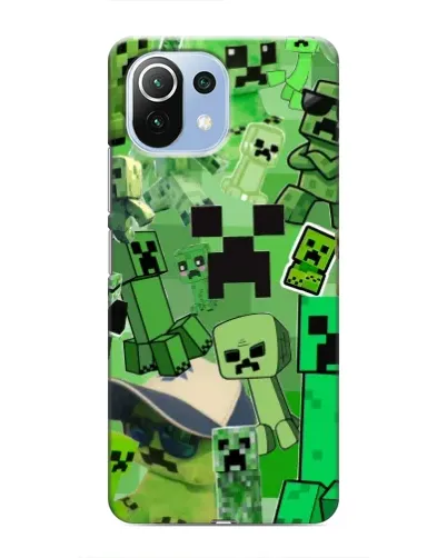 Чехол для Xiaomi Mi 11 Lite с картинкой «Криперы Minecraft» Чехол для Xiaomi Mi 11 Lite с картинкой «Криперы Minecraft»
