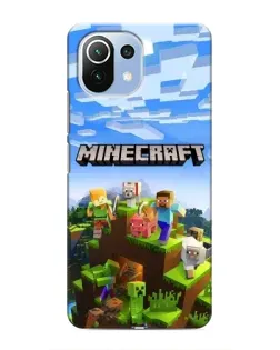 Чехол для Xiaomi Mi 11 Lite с картинкой «Minecraft классический мир»