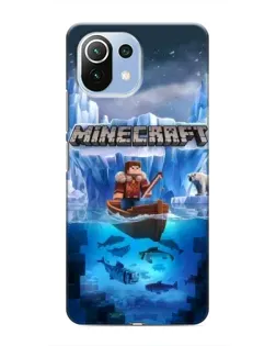 Чехол для Xiaomi Mi 11 Lite с картинкой «Minecraft ледяной мир»