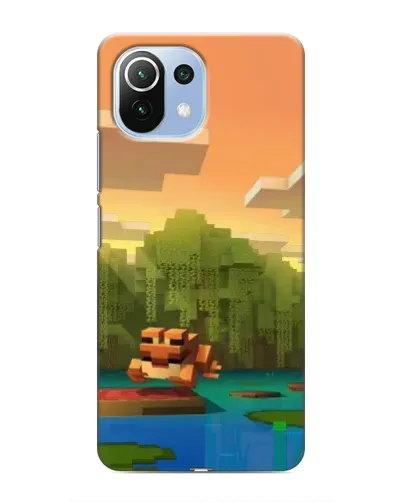 Чехол для Xiaomi Mi 11 Lite с картинкой «Майнкрафт закат солнца» Чехол для Xiaomi Mi 11 Lite с картинкой «Майнкрафт закат солнца»