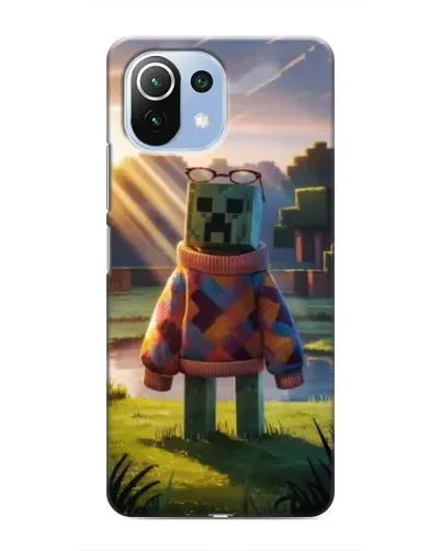Чехол для Xiaomi Mi 11 Lite с картинкой «Крипер в свитере» Чехол для Xiaomi Mi 11 Lite с картинкой «Крипер в свитере»