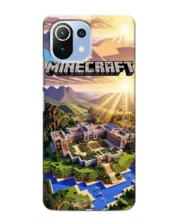 Чехол для Xiaomi Mi 11 Lite с картинкой «Minecraft панорама»