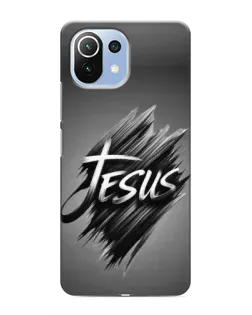 Чехол для Xiaomi Mi 11 Lite с картинкой «Надпись Jesus Graffiti»