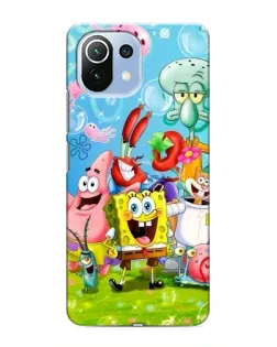 Чохол для Xiaomi Mi 11 Lite з картинкою «Губка Боб та друзі»