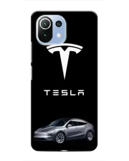 Чехол для Xiaomi Mi 11 Lite с картинкой «Tesla Model Y»