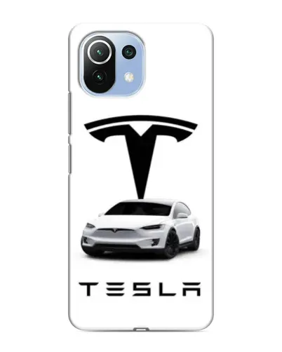 Чехол для Xiaomi Mi 11 Lite с картинкой «Tesla White Style»