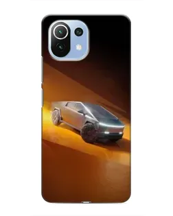 Чехол для Xiaomi Mi 11 Lite с картинкой «Cybertruck в пустыне»