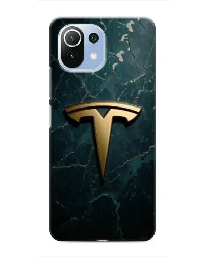 Чехол для Xiaomi Mi 11 Lite с картинкой «Мраморная Tesla Gold»