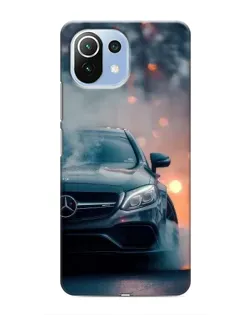Чехол для Xiaomi Mi 11 Lite с картинкой «Mercedes — ночной город»