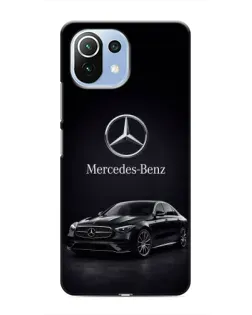 Чехол для Xiaomi Mi 11 Lite с картинкой «Mercedes — решетка радиатора»