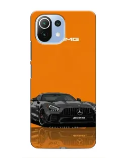 Чехол для Xiaomi Mi 11 Lite с картинкой «Оранжевый Mercedes AMG»