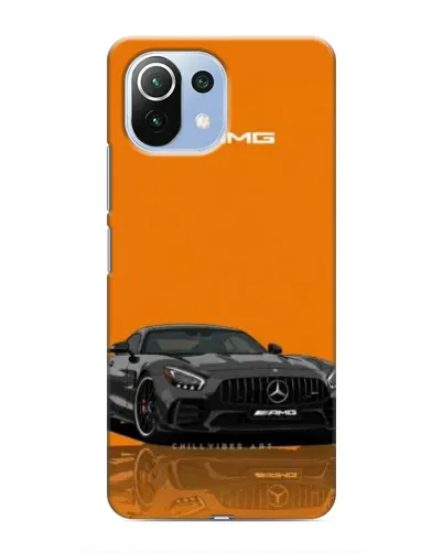 Чехол для Xiaomi Mi 11 Lite с картинкой «Оранжевый Mercedes AMG» Чехол для Xiaomi Mi 11 Lite с картинкой «Оранжевый Mercedes AMG»