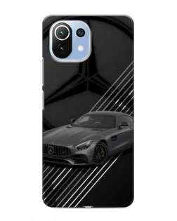 Чехол для Xiaomi Mi 11 Lite с картинкой «Mercedes AMG — графика»