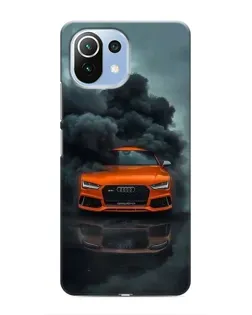 Чехол для Xiaomi Mi 11 Lite с картинкой «Audi в облаках дыма»