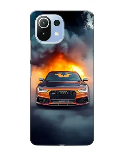 Чехол для Xiaomi Mi 11 Lite с картинкой «Audi в огненном дыму» Чехол для Xiaomi Mi 11 Lite с картинкой «Audi в огненном дыму»