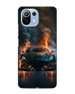 Чехол для Xiaomi Mi 11 Lite с картинкой «Lamborghini дымная эстетика»