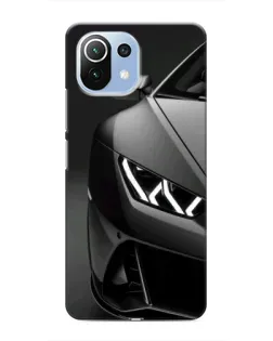 Чехол для Xiaomi Mi 11 Lite с картинкой «Lamborghini фары детализация»