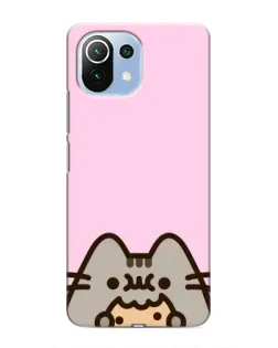 Чехол для Xiaomi Mi 11 Lite с картинкой «Pusheen и печенье»