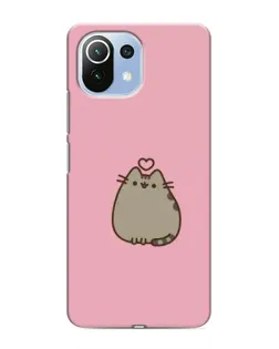 Чехол для Xiaomi Mi 11 Lite с картинкой «Pusheen сердце»