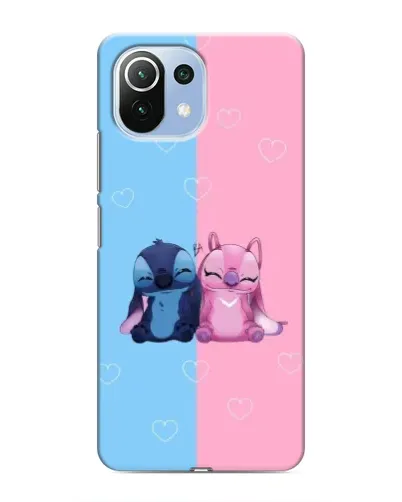Чехол для Xiaomi Mi 11 Lite с картинкой «Stitch и Angel Love» Чехол для Xiaomi Mi 11 Lite с картинкой «Stitch и Angel Love»