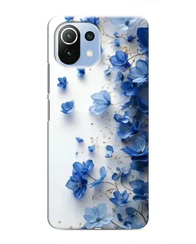 Чехол для Xiaomi Mi 11 Lite с картинкой «Голубой цветочный каскад» Чехол для Xiaomi Mi 11 Lite с картинкой «Голубой цветочный каскад»