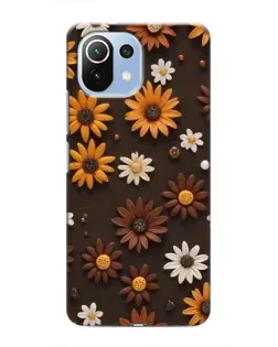 Чехол для Xiaomi Mi 11 Lite с картинкой «Узор из маленьких подсолнухов» Чехол для Xiaomi Mi 11 Lite с картинкой «Узор из маленьких подсолнухов»