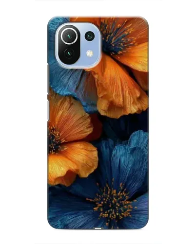 Чехол для Xiaomi Mi 11 Lite с картинкой «Яркая сине-оранжевая флора» Чехол для Xiaomi Mi 11 Lite с картинкой «Яркая сине-оранжевая флора»