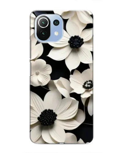 Чехол для Xiaomi Mi 11 Lite с картинкой «Объемные белые цветы» Чехол для Xiaomi Mi 11 Lite с картинкой «Объемные белые цветы»