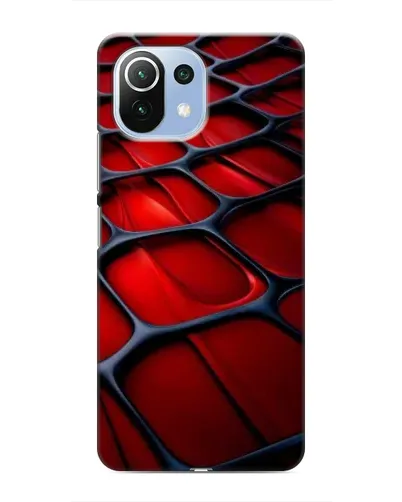 Чехол для Xiaomi Mi 11 Lite с картинкой «Красная глянцевая сетка» Чехол для Xiaomi Mi 11 Lite с картинкой «Красная глянцевая сетка»