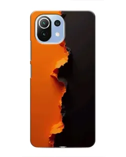 Чехол для Xiaomi Mi 11 Lite с картинкой «Оранжевый разлом»