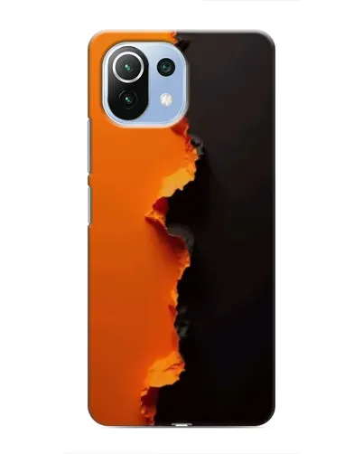 Чехол для Xiaomi Mi 11 Lite с картинкой «Оранжевый разлом» Чехол для Xiaomi Mi 11 Lite с картинкой «Оранжевый разлом»