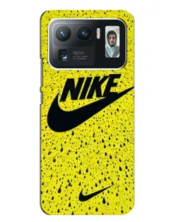 Чехол для Xiaomi Mi 11 Ultra с картинкой «Желтый текстурный Nike»
