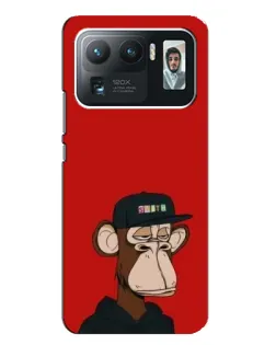 Чехол для Xiaomi Mi 11 Ultra с картинкой «Bored Ape — красный фон» Чехол для Xiaomi Mi 11 Ultra с картинкой «Bored Ape — красный фон»