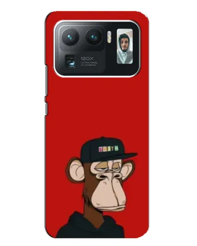 Чехол для Xiaomi Mi 11 Ultra с картинкой «Bored Ape — красный фон»