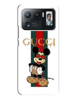 Чехол для Xiaomi Mi 11 Ultra с картинкой «Микки Маус Gucci — полосы»