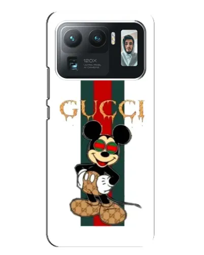 Чехол для Xiaomi Mi 11 Ultra с картинкой «Микки Маус Gucci — полосы»
