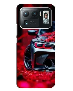 Чехол для Xiaomi Mi 11 Ultra с картинкой «Спортивная BMW и цветы»