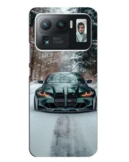 Чехол для Xiaomi Mi 11 Ultra с картинкой «BMW в зимнем лесу»