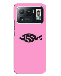 Чехол для Xiaomi Mi 11 Ultra с картинкой «Розовый символ  Jesus»