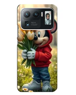 Чехол для Xiaomi Mi 11 Ultra с картинкой «Микки с тюльпанами»