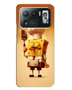 Чехол для Xiaomi Mi 11 Ultra с картинкой «Губка Боб повар»