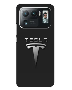 Чехол для Xiaomi Mi 11 Ultra с картинкой «Стальной логотип Tesla»