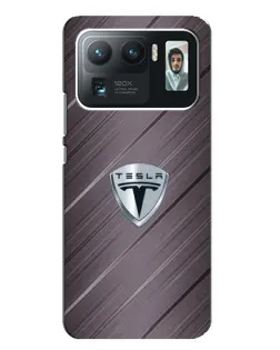 Чехол для Xiaomi Mi 11 Ultra с картинкой «Металлическая текстура Tesla»