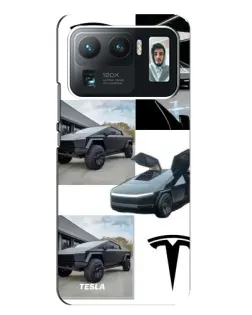 Чехол для Xiaomi Mi 11 Ultra с картинкой «Коллаж Cybertruck Tesla»