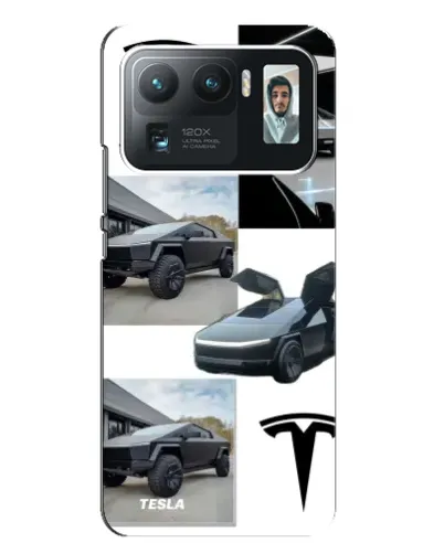 Чехол для Xiaomi Mi 11 Ultra с картинкой «Коллаж Cybertruck Tesla»
